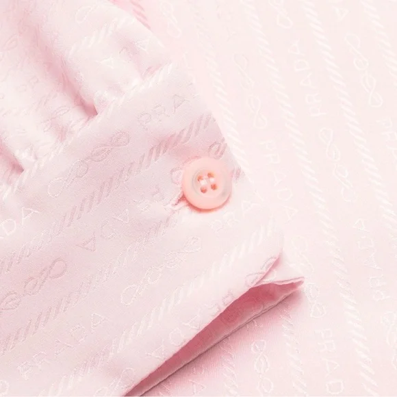 PRADA***Pink Bow-Tie Silk Midi Dress***42; US 8 $3350 - Picture 6 of 10